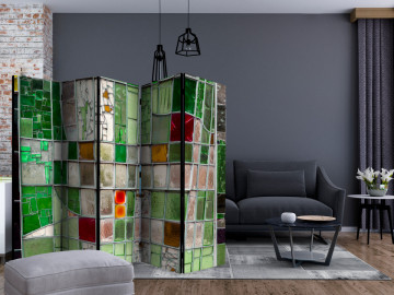 Paravan - Emerald Stained Glass II [Room Dividers] - Img 2