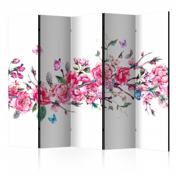 Paravan - Flowers and Butterflies II [Room Dividers] - Img 1