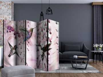 Paravan - Flying Hummingbirds (Pink) II [Room Dividers] - Img 2