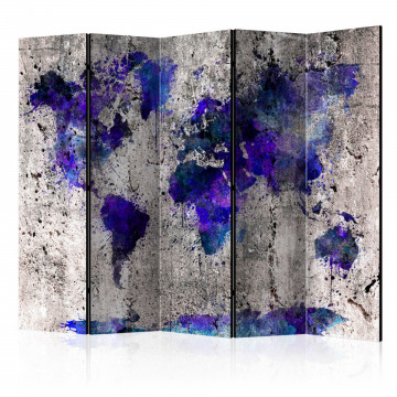 Paravan - World Map: Ink Blots II [Room Dividers] - Img 1