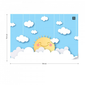 Soare Vesel printre Nori – Efect Papercut - Img 1