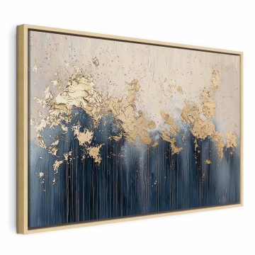 Tablou - Abstract composition with extinguished blue and gold - Img 3