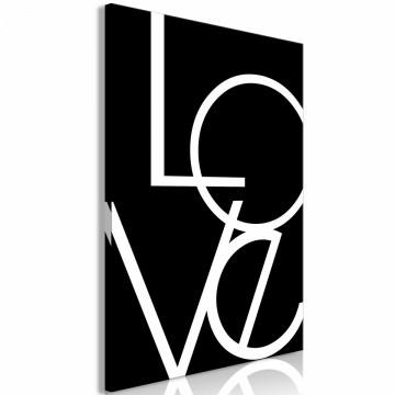 Tablou - Black and White: Love (1 Part) Vertical - Img 1