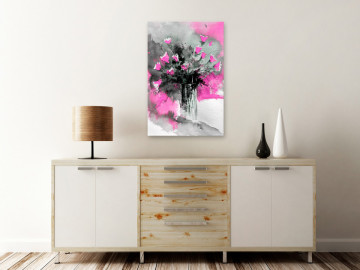 Tablou - Bouquet of Colours (1 Part) Vertical Pink - Img 2