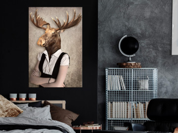 Tablou - Brainy Moose (1 Part) Vertical - Img 2