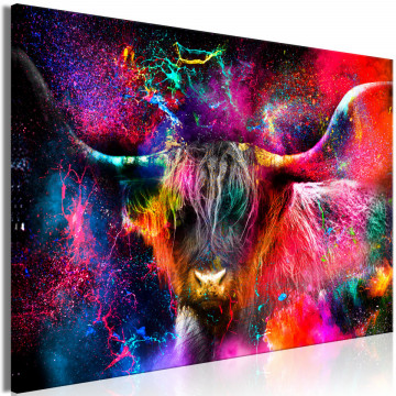 Tablou - Colorful Bull (1 Part) Wide - Img 1