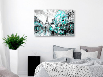 Tablou - Colourful Rendez-Vous (1 Part) Wide Turquoise - Img 2