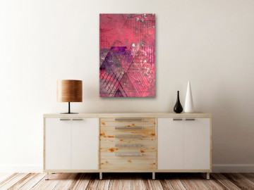 Tablou - Crimson Abstraction (1 Part) Vertical - Img 1