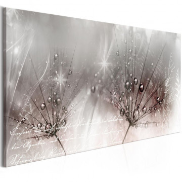 Tablou - Drops of Dew (1 Part) Pink Wide - Img 1