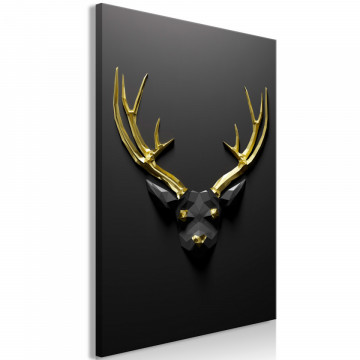 Tablou - Golden Antlers (1 Part) Vertical - Img 1