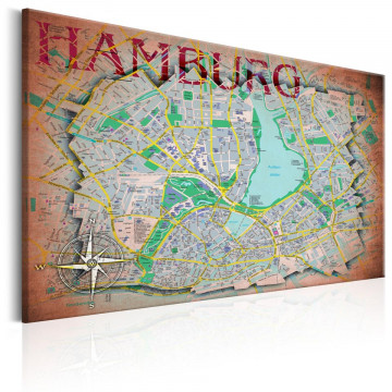 Tablou - Map of Hamburg - Img 1