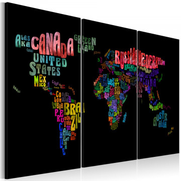 Tablou - Names of countries - triptych - Img 1