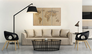 Tablou - Old map of the World - triptych - Img 4