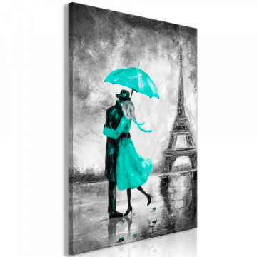 Tablou - Paris Fog (1 Part) Vertical Green - Img 1