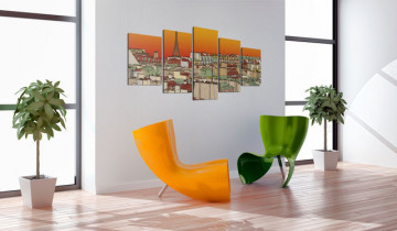 Tablou - Parisian sky in orange colour - Img 4