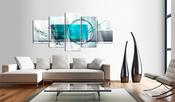 Tablou pe sticlă acrilică - Turquoise Expression [Glass] - Img 2