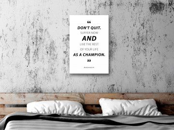 Tablou - Quote - Muhammad Ali (1 Part) Vertical - Img 1
