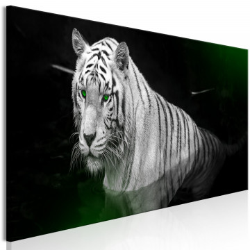 Tablou - Shining Tiger (1 Part) Green Narrow - Img 1