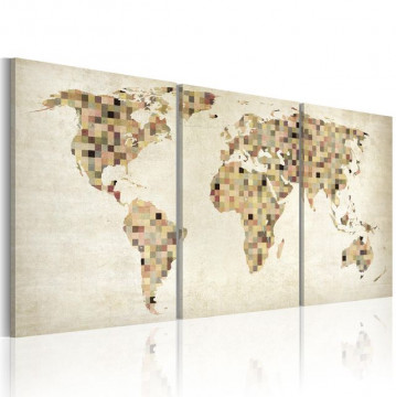 Tablou - The World map - squares - Img 1