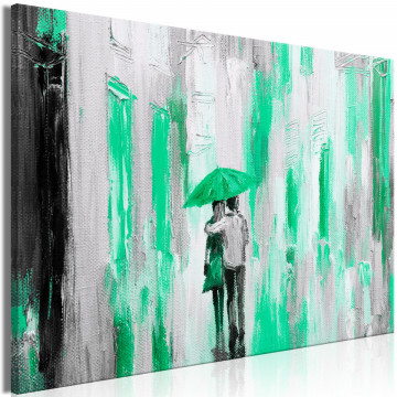 Tablou - Umbrella in Love (1 Part) Wide Green - Img 1