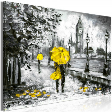 Tablou - Walk in London (1 Part) Wide Yellow - Img 1