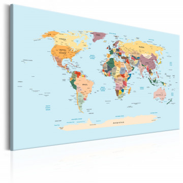 Tablou - World Map: Travel with Me - Img 1