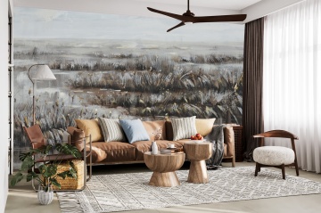 Tapet Personalizat Pictură cu Flori Tăcute – Eleganță Artistică și Rafinament Natural - Img 3