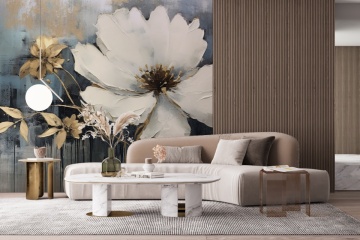 Tapet premium Floare alba - Img 3