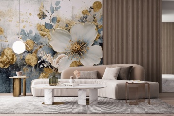 tapet premium floare alba