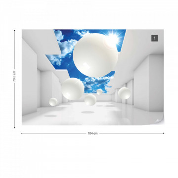 Fototapet - 3D Modern Architecture Sky - Img 1