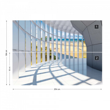 Fototapet - Beach 3D Modern Architecture - Img 5