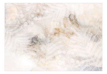 Fototapet - Fundal Abstract - Abstract Aurie și Bej și Frunze Grafice - Img 2