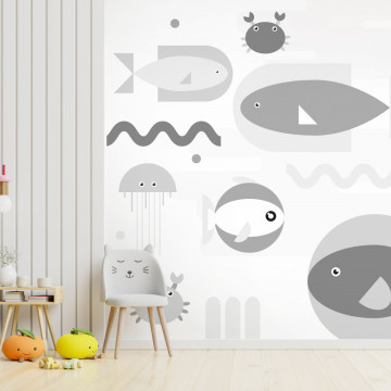 Fototapet - Geometric Fish - Third Variant - Img 1