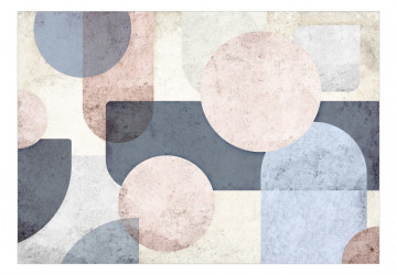 Fototapet - Haos geometric - compoziție abstractă a formelor pastelate - variantă întâi - Img 2