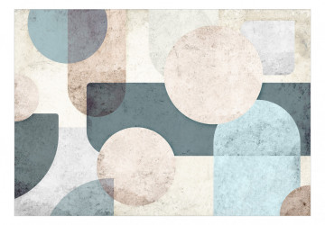 Fototapet - Haos geometric - compoziție abstractă a formelor pastelate - variantă a doua - Img 2
