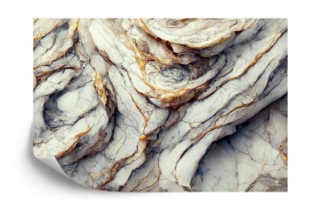 Fototapet - Luxurious Gray Gold Marble Texture - Img 1