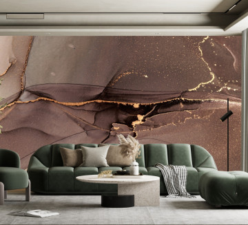 Fototapet Marble In Shades Of Brown And Beige - Img 1