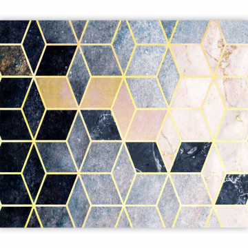 Fototapet - Model geometric albastru - Img 2