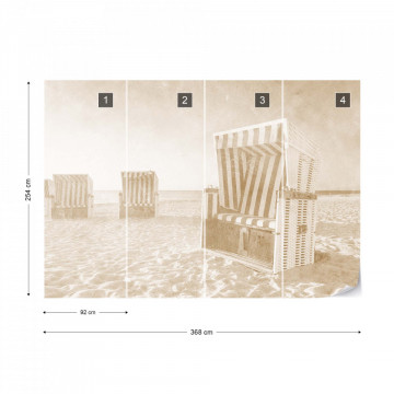 Fototapet - Relaxare pe Plajă – Sepia - Img 10