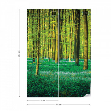 Green Forest Trees Photo Wallpaper Wall Mural - Img 7