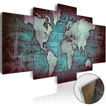 Imagine pe sticlă acrilică - Acrylic prints – Bronze map II - Img 1