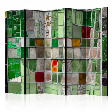 Paravan - Emerald Stained Glass II [Room Dividers] - Img 1