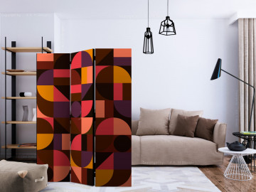 Paravan - Geometric Mosaic (Red) [Room Dividers] - Img 2