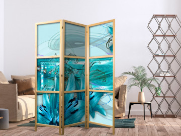 Paravan japonez - Lilies in Pale Blue I - Img 2