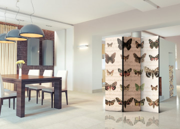 Paravan - Retro Style: Butterflies [Room Dividers] - Img 2