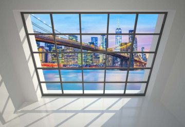 Penthouse Window Brooklyn Bridge New York View - Img 2