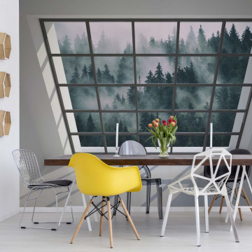 Penthouse Window Misty Forest View - Img 1