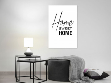 Tablou - Black and White: Home Sweet Home (1 Part) Vertical - Img 2