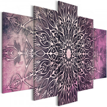 Tablou - Center (5 Parts) Wide Pink - Img 1