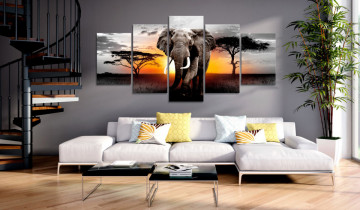 Tablou - Elephant at Sunset - Img 2